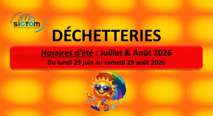 Déchetteries : horaires d'été !